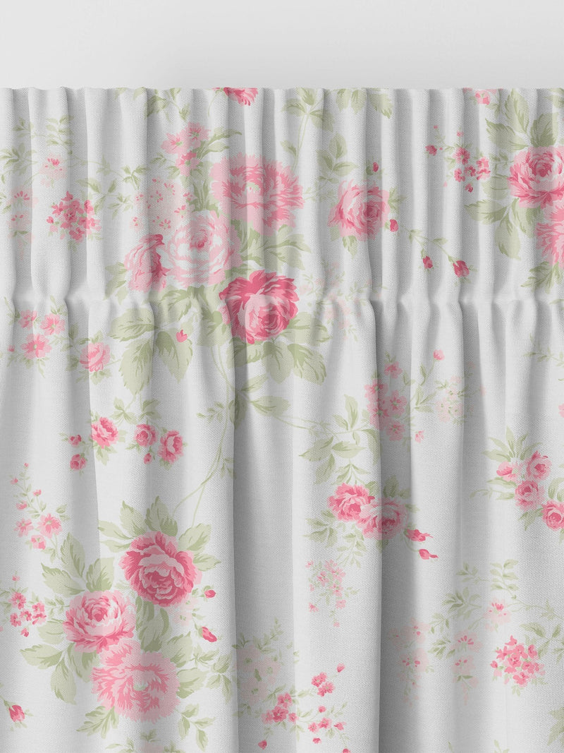 Shabby Chic rose pink wildflower curtains, imported from the UK