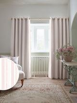 Next Shabby Chic by Rachel Ashwell Blush Pink Watercolour Stripe Made to Measure Curtains- Buy online at McGrocer