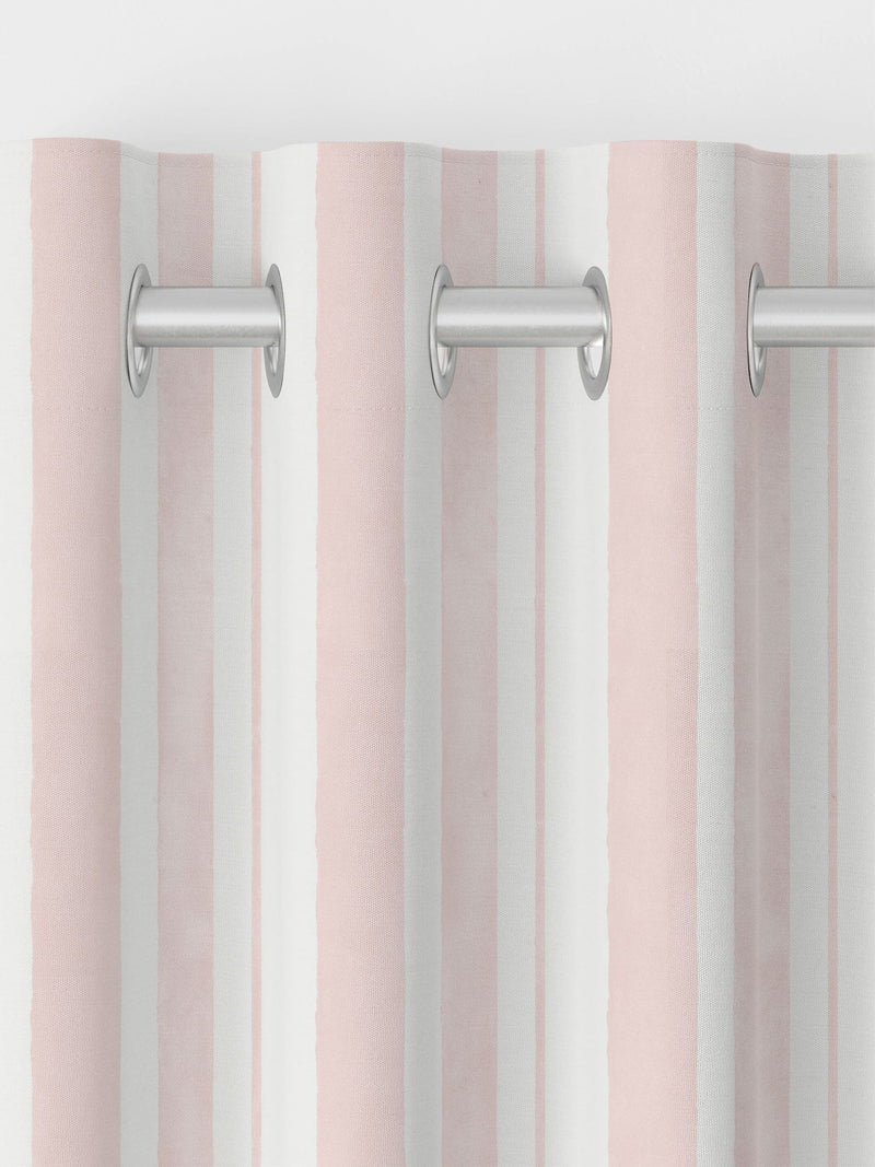Shabby Chic blush pink watercolour stripe curtains, imported from the UK