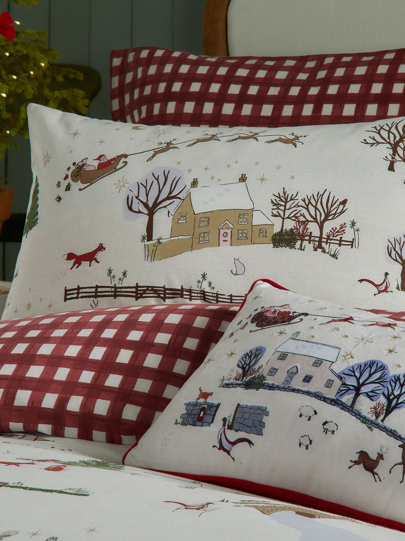 Furn Cotswolds Christmas duvet cover and pillowcase set - British product