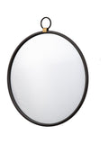 Gallery Home Black Baystone Round Mirror 70cm x 61cm x 2cm, UK version