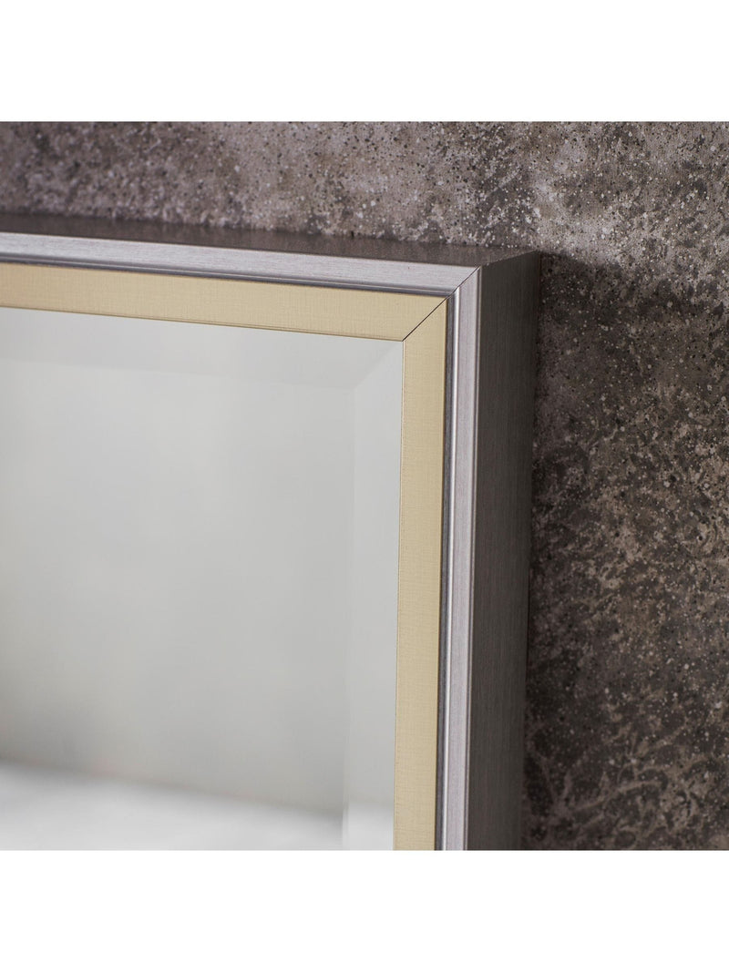 Gallery Home silver Floydan leaner mirror 150cm height, UK version