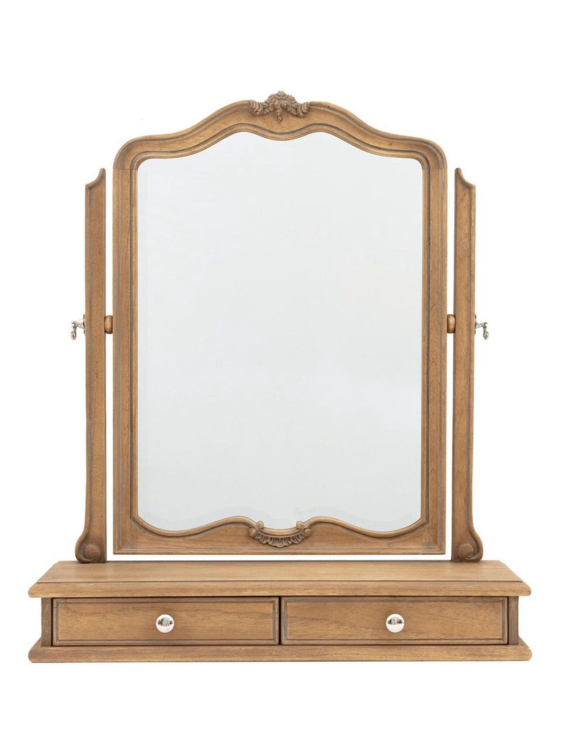 Gallery Home Dressing Table Mirror Weathered Light Wood 73cm, UK version