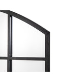 Gallery Home Black Winglow arch mirror 80cm by 120cm, UK version