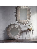 Gallery Home silver Herzston round mirror 100cm diameter, UK version