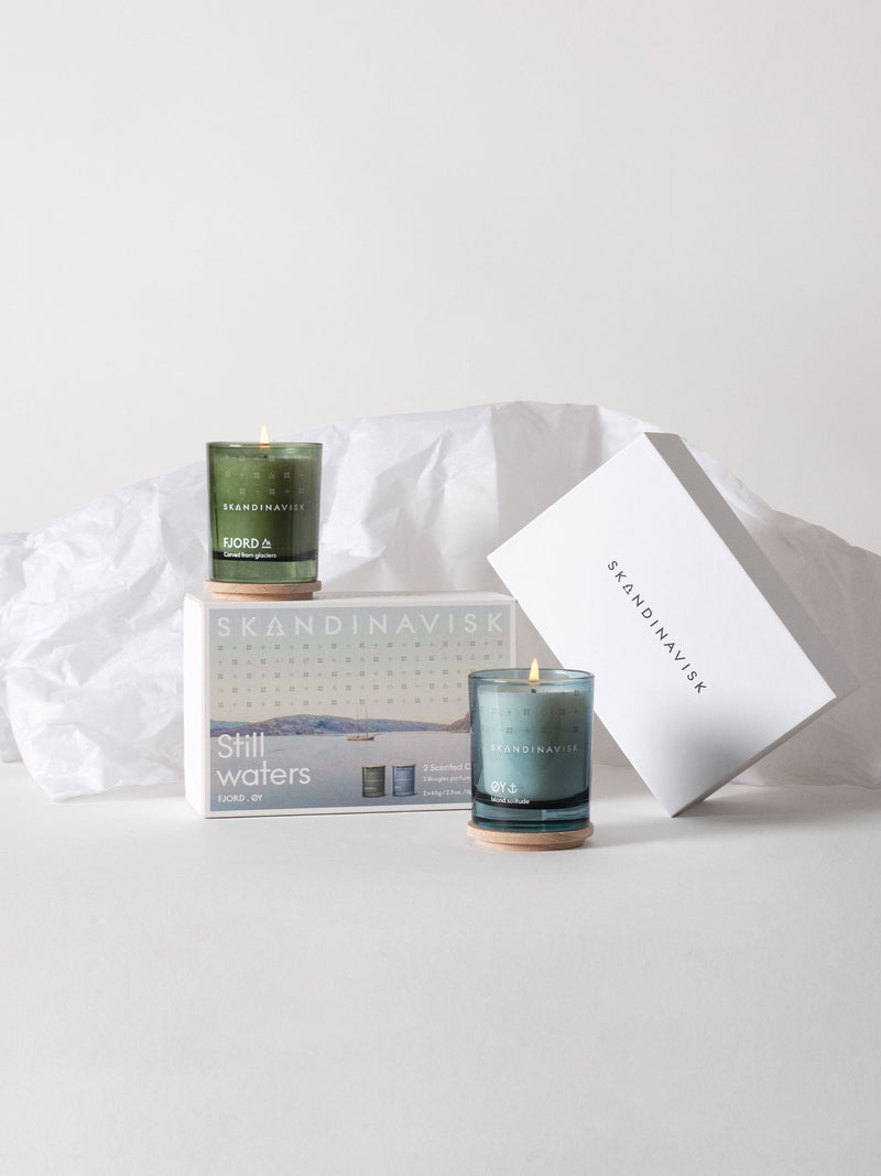Skandinavisk Still Waters scented candle giftset 65g - British product