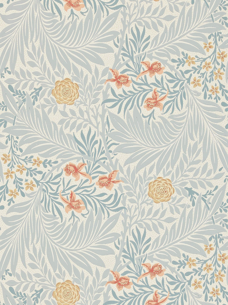 Morris & Co Larkspur Slate Russet wallpaper sample A4 - British product
