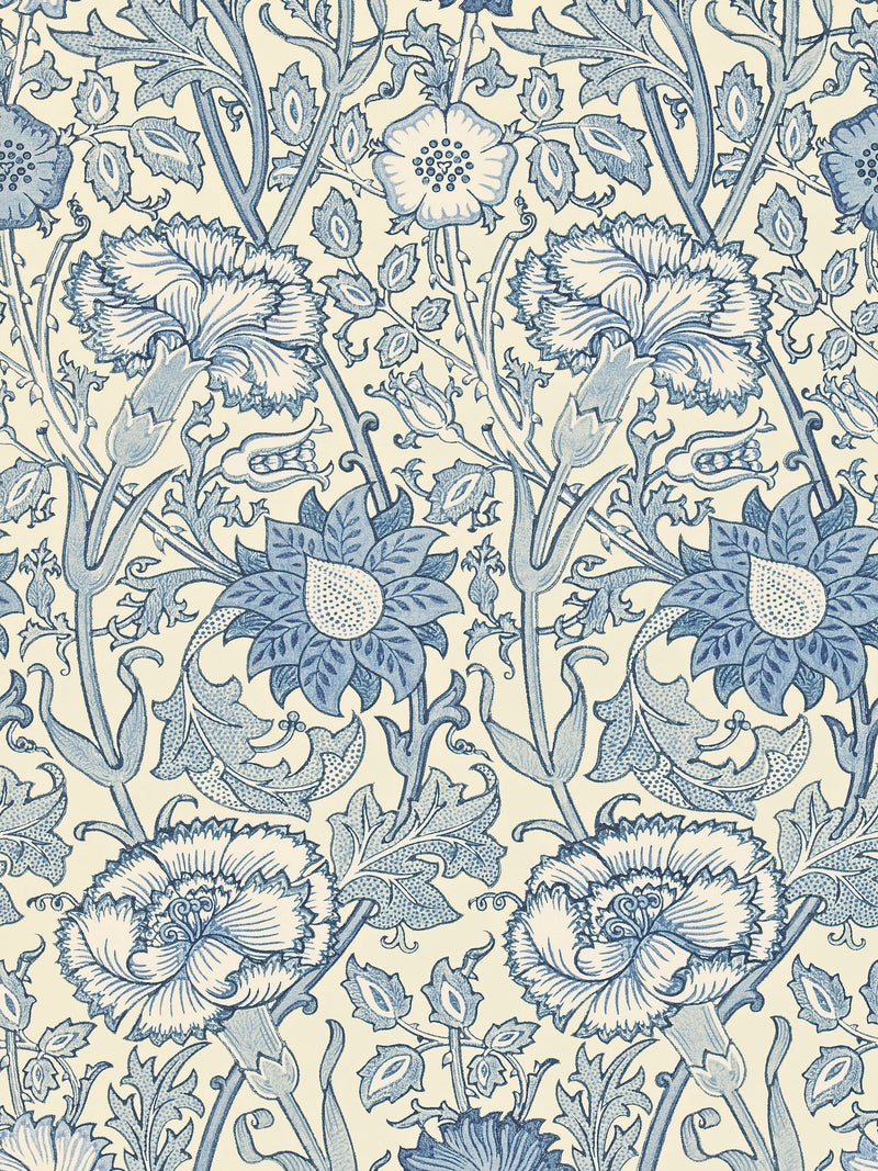 Morris & Co A4 sample wallpaper Pink Rose Indigo - British product