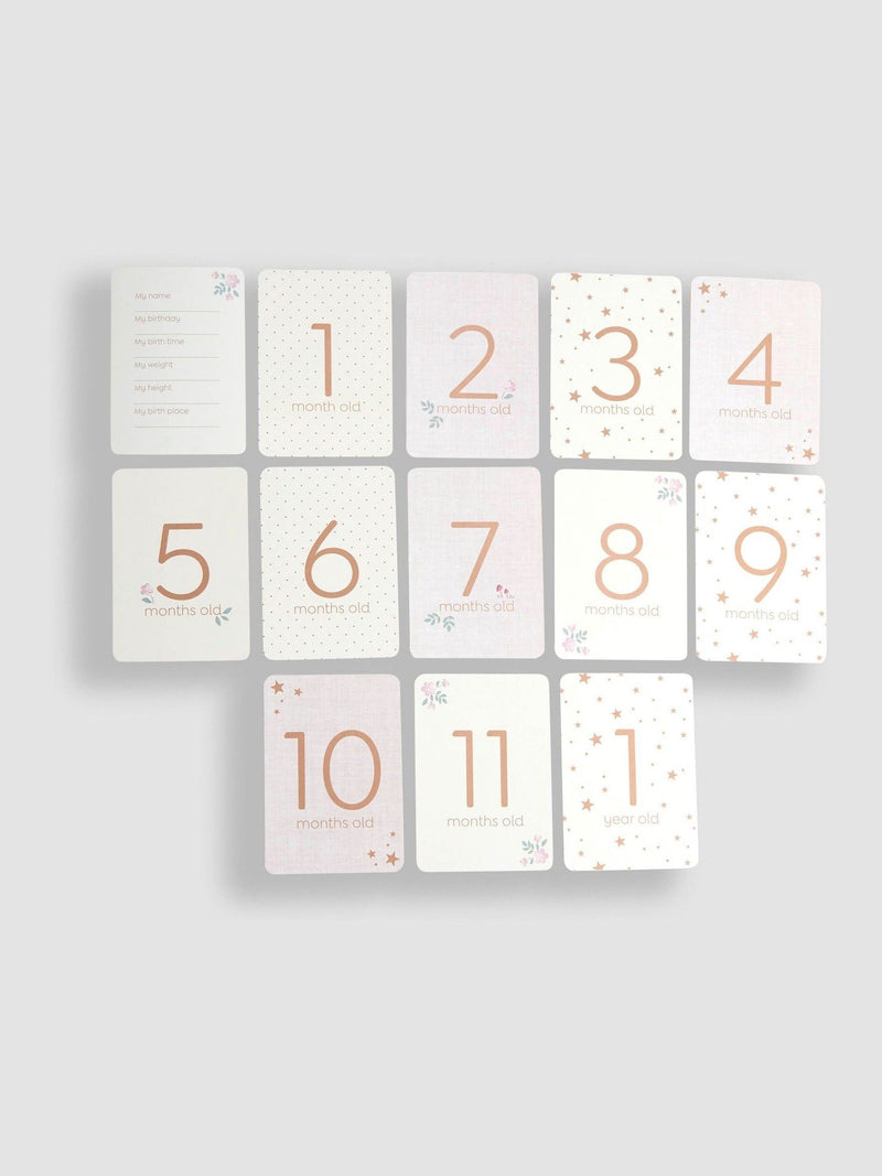 JoJo Maman Bébé baby milestone cards set of 26 (British brand)