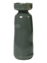 Vase vert foncé fait main avec des variations uniques