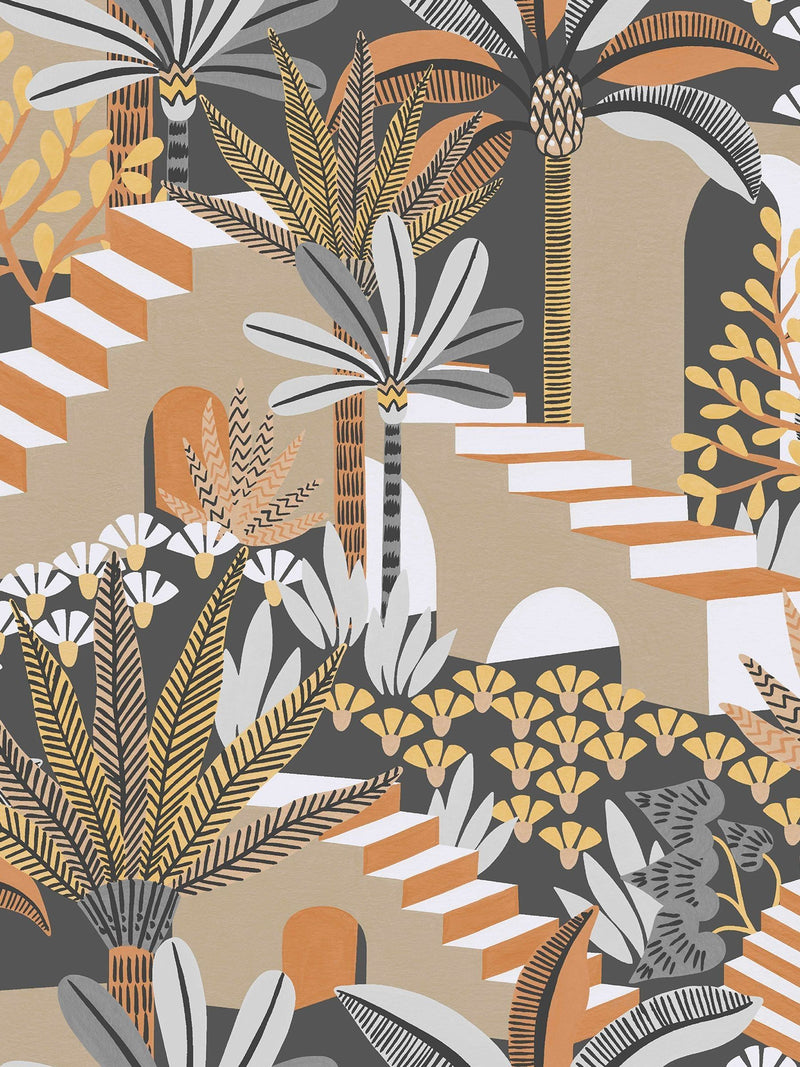 Graham & Brown Ochre Envy Vacay wallpaper sample A4, UK version