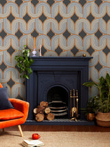 Next Graham & Brown Chocolate Orange Envy In the Loop A4 Wallpaper Sample- Buy online at McGrocer