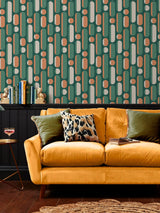 Next Graham & Brown Bottle Green Rust Envy Morse A4 Wallpaper Sample- Buy online at McGrocer