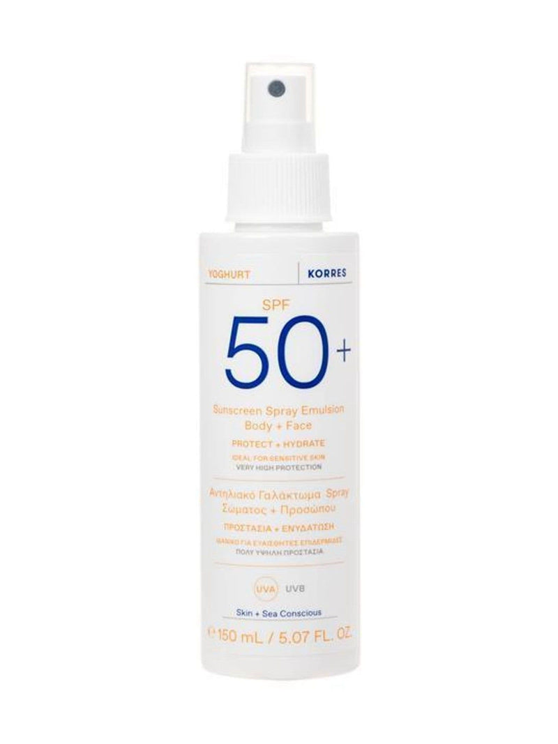 Korres Yoghurt Spray Emulsion Sunscreen SPF50+ 150ml, UK version