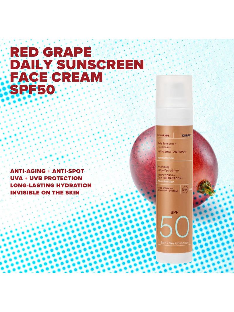 Korres grape face sunscreen SPF50 50ml, UK version