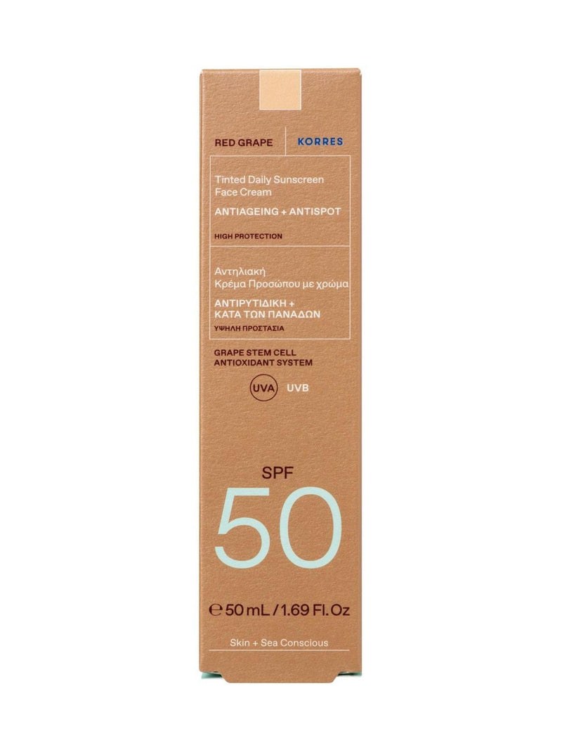 Korres Grape Face Sunscreen Tinted SPF50 50ml, UK version