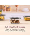 Kilner clear fresh storage containers 0.31L set of 4, UK version