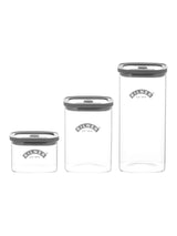 Next Kilner 3 Piece Clear Glass Storage Jar Set 500ml 1L 1.5L- Buy online at McGrocer