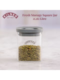 Set of 6 Kilner clear fresh storage spice jars 160ml, UK version