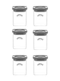 Set of 6 Kilner clear fresh storage spice jars 160ml, UK version