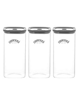 Next Kilner Fresh Storage Jars Square Glass Container Set 1.5 Litre 3 Pack- Buy online at McGrocer