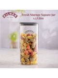 Kilner Fresh Storage Jars Square Glass 1.5 Litre 3 Pack, UK version