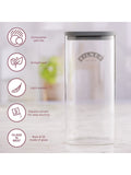 Kilner Fresh Storage Jars Square Glass 1.5 Litre 3 Pack, UK version