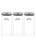 Kilner Set of 3 Clear Fresh Storage Jars 1.5l