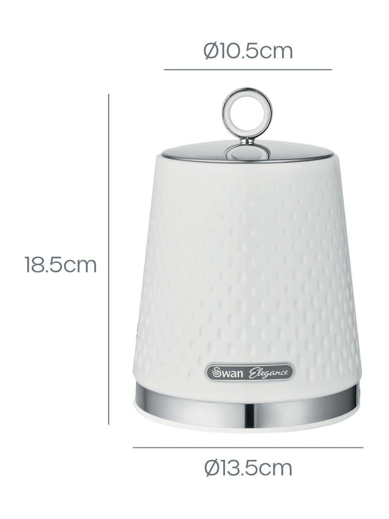 Swan towel pole and mug tree set white gloss (British brand)