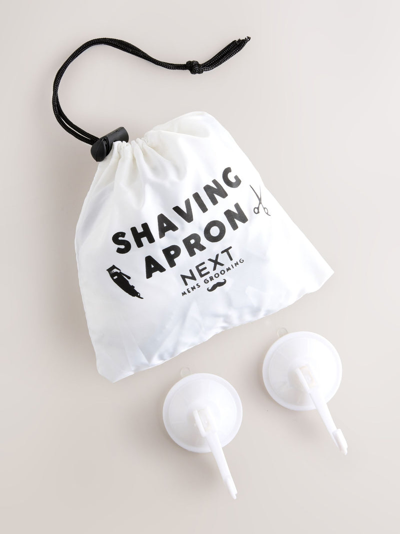 Black Beard shaving apron with suction cups and Velcro collar, UK version