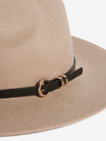 Lipsy neutral wool fedora hat with belt trim (British brand)