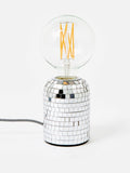 Oliver Bonas silver disco Vico desk lamp base 11cm (British brand)