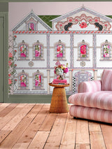 Next Cath Kidston Doll House Pink Mural Wallpaper Sample (A4)- Buy online at McGrocer