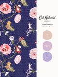 Cath Kidston Catnip Navy wallpaper sample A4 (British brand)
