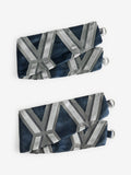 Collection Luxe Navy Blue cut velvet tiebacks 71cm (British brand)
