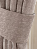 Chenille curtain tiebacks natural heavyweight set of 2 - British product