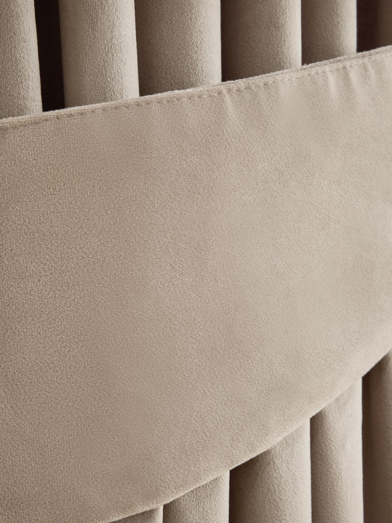 Natural oatmeal matte velvet curtain tie backs - British product