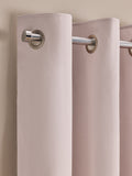 Blush pink cotton sateen blackout thermal curtains - British product