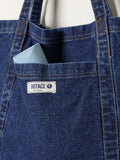 FatFace Astrid dark blue denim-inspired cotton tote bag - British product