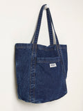 FatFace Astrid dark blue denim-inspired cotton tote bag - British product
