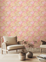 Next Hoopla Walls Rose Pink Lily Ogee Wallpaper 10M- Buy online at McGrocer