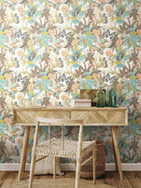 Next Hoopla Walls Moss and Peach Paradise 10M Wallpaper- Buy online at McGrocer