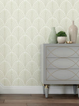 Next Hoopla Walls Sage Green Leaf Fan Wallpaper 10m x 50cm- Buy online at McGrocer