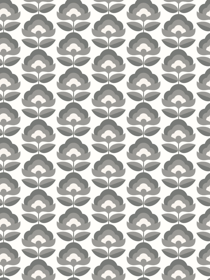 Hoopla Walls retro flower chalkboard wallpaper 10m roll, British product