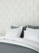 Next Hoopla Grey Leaf Fan Wallpaper 10m x 50cm- Buy online at McGrocer