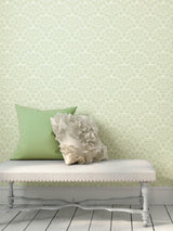 Next Hoopla Walls Green Ditsy Deco Fan Wallpaper 10M- Buy online at McGrocer