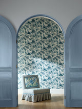 Next Harlequin Flores Idyllic Wallpaper, Cornflower/First Light/Denim, 10m- Buy online at McGrocer