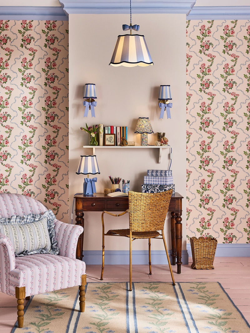 Cath Kidston Pink Rose Flutter wallpaper 10m (British brand)