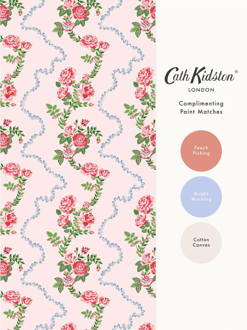 Cath Kidston Pink Rose Flutter wallpaper 10m (British brand)