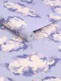 Cath Kidston Violet Silver Linings Wallpaper